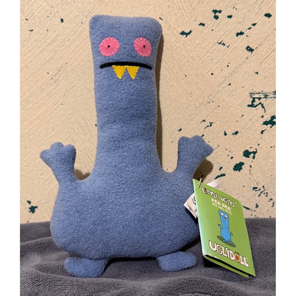 Uglydoll Little Uglys Fea Bea Blue Plush The Ugly Stick Monster NWT 2002 51291